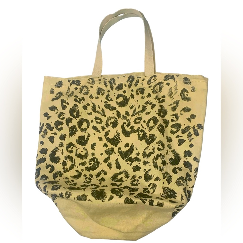 J. Crew Cotton Canvas Leopard Print Tote